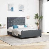 VidaXL Cadru de pat cu headboard Gri &icirc;nchis 160 x 200 cm Catifea