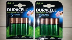 Set 4 buc Acumulatori AA R6 2500 mah DURACELL (noi) foto