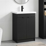 Cumpara ieftin Set de mobilier pentru baie Negru 78,5 x 37,5 x 81 cm