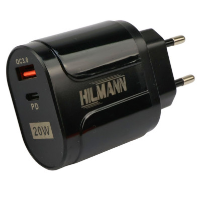 Incarcator rapid HILMANN 20W USB-A si USB-C foto