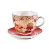 Ceasca portelan multicolor in cutie cadou Craciun Spargatorul de Nuci II 16.5x11.5 cm, 450 ml