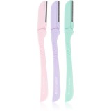 Brushworks Precision Eyebrow Razor Pastel brici pentru spr&acirc;ncene