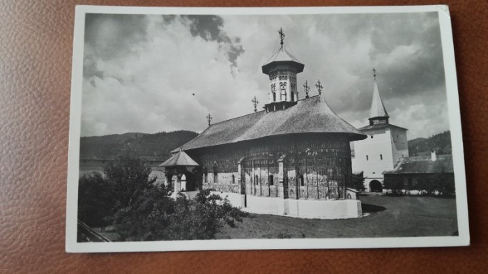 Carte postala, Manastirea sucevita, perioada interbelica