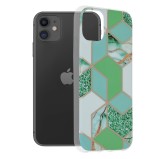 Husa iPhone 11 Techsuit Marble, verde