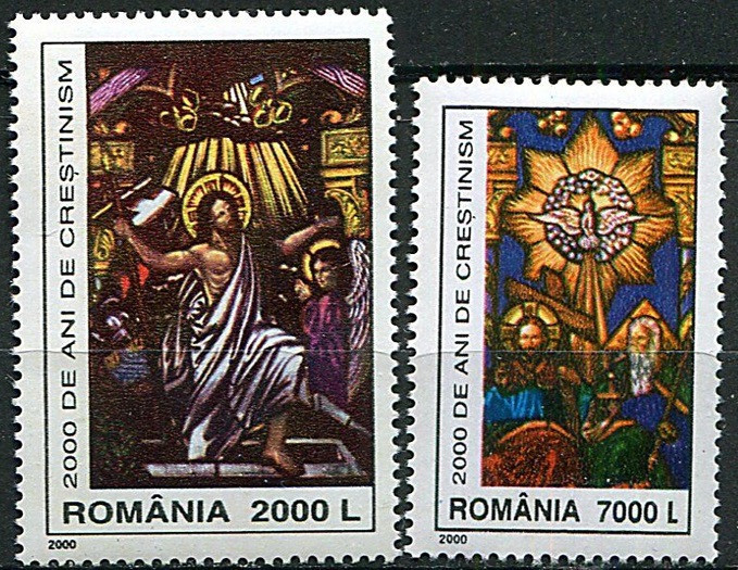 C285 - Romania 2000 - Crestinism 2v. ,neuzat,perfecta stare
