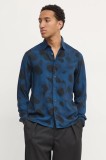 HUGO cămașă bărbați, culoarea bleumarin, cu guler clasic, regular fit, 50534247
