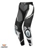 Pantaloni pentru scuter - motocicleta femei piele Racing Ixon vara model Vortex 3 LS culoare: negru/antracit/alb Negru/antracit/alb S