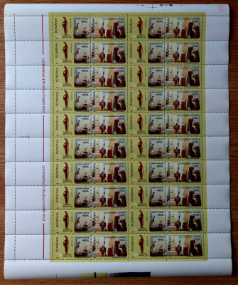 RO 2001 LP 1540 &amp;quot;Ziua marcii postale romanesti- C. Brancusi&amp;quot; ,coala 20 serii,MNH foto