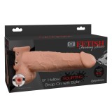 Prelungitor penis Hollow Strapon Unisex Dildo Squirt cu ejaculare [ 25,4 cm x 5.3 cm ]