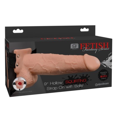 Prelungitor penis Hollow Strapon Unisex Dildo Squirt cu ejaculare [ 25,4 cm x 5.3 cm ] foto
