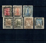 Libia Italiana 1924/1940 - Uzuale, antichități, serie incompleta, stampilata