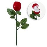 Trandafir artificial cu cutie pentru inel, 25 cm, roșu, CMCLASS