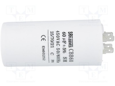 C mot 60uF/450Vac 4papuci fara surub SR foto
