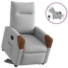vidaXL Scaun reclinabil electric, țesătură gri nor 3324021