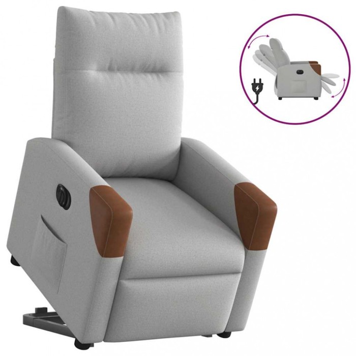 Gossi scaun reclinabil electric, tesatura gri nor