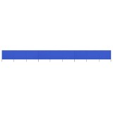 vidaXL Paravan anti-v&acirc;nt cu 9 panouri, azur, 1200 x 80 cm, textil