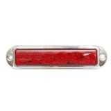 Lampa laterala gabarit LED 12-24V rosie cu 4 functii 155x37mm, rama cromata Breckner Germany
