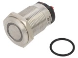 Comutator anti-vandalism ONPOW 10A/24VDC, IP65, iluminare albastră