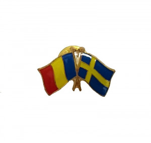 Insigna Drapel Romaniei Drapel Suedia | Okazii.ro