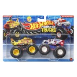 HOT WHEELS MONSTER TRUCK SET 2 MASINI HELICHOPPER SI RESCUE RAMPAGER SCARA 1 LA