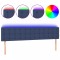 Tablie de pat cu LED, albastru, 180x5x78/88 cm, textil