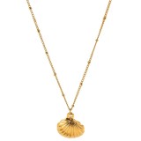 Cumpara ieftin Colier reglabil placat cu aur Scoica