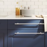 vidaXL M&acirc;nere de dulap, 10 buc., argintiu, 320 mm, oțel inoxidabil 3203709