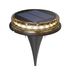 Lampa solara LED tip spot pentru gradina eMazing, 8 LED-uri, material ABS si Policarbonat, baterie 1.2V, 600mah, 12 x 13.5 cm, alb cald