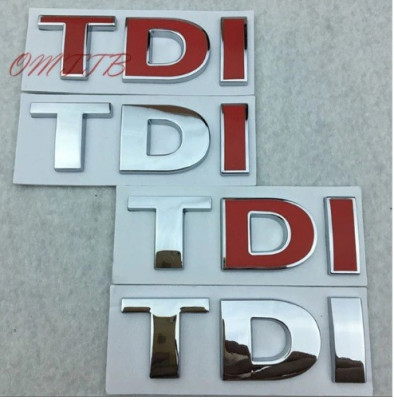 Emblema TDI CROMATA auto metalica pentru auto VW adeziv profesional inclus foto