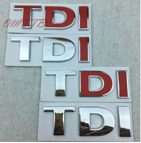Emblema TDI CROMATA auto metalica pentru auto VW adeziv profesional inclus