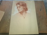 Petre Bulgaras (1884-1939) DOAMNA, desen in creion*pastel