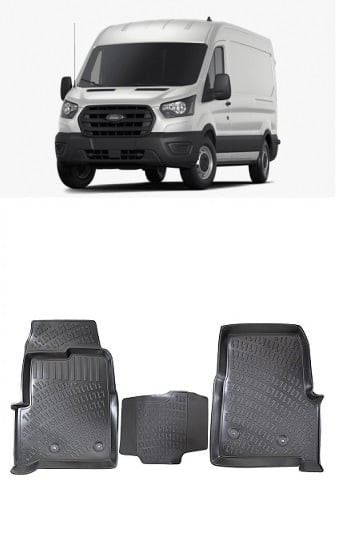 Covorase auto cauciuc stil tavita FORD Transit 2014 - 2021