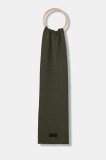 Tommy Jeans eșarfă din bumbac culoarea verde, uni, AM0AM13685