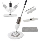 Set Mop 3 in 1 cu Pulverizator , mop Rotund si Plat din Bumbac, Racleta pentru Geam - Dreamramp Curatenie Eficienta intr-un Singur Set