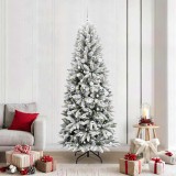 VidaXL Brad de Crăciun artificial cu 300 LED Alb 78 x 78 x 210 cm 3396062
