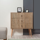 Comoda Trio Dresser 15, Stejar Sonoma, 90x40x80 cm