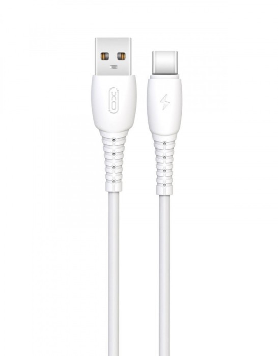 Cablu transfer date si incarcare XO NB-P163 USB-A - USB-C 2.4A 1m, Alb