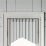Șine pentru perdele 2 buc, alb și argintiu, 60-105 cm, aluminiu