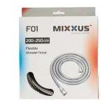 Furtun de dus extensibil 200&ndash;250 cm Mixxus F01, inox 304, cromat
