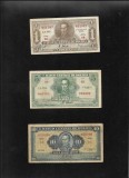 Set Bolivia 1 + 5 + 10 bolivianos 1928