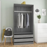 Gossi sifonier, gri sonoma, 100x50x200 cm, lemn prelucrat
