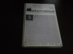 MATEMATICA MANUAL PENTRU CLASA A V-A-C.P. POPOVICI, I.C. LIGOR, I.G. BORCA,1991 Ed. Cartonata
