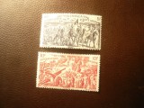 2 Timbre Guyana Franceza 1946 De la Ciad la Rhin val. 5 si 10 fr, Nestampilat