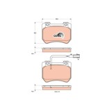 Placute frana Alfa Romeo 159 (939), 09.2005-12.2012, Brera (939), 01.2006-05.2011, Spider (939), 03.2006-03.2011, TRW