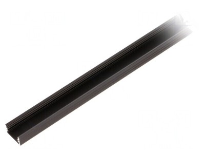 Profil Aluminiu Negru pentru Module LED 1m SLIM8 foto
