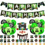 Set de Baloane pentru Petrecere, tematica Video Game, Banner HAPPY BIRTHDAY