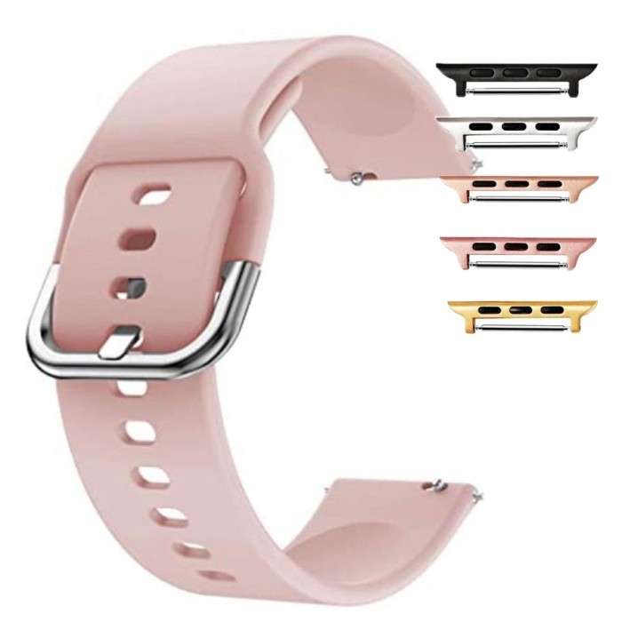 Curea silicon, compatibila Apple Watch 9|8|7|6|5|4|3|2|1 Series, 41mm|40mm|38mm, Apricot