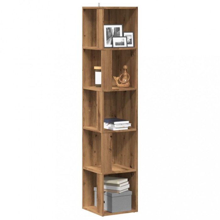 Gossi dulap de colt artisan stejar 33x33x165 cm lemn prelucrat