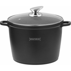 Oala marmorata cu capac Royalty&nbsp;Line, 24 cm, 6.5 l, Negru