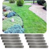 Set de borduri pentru gazon Metal Alu/Zinc 18cm &icirc;nălțime, 10m lungime
